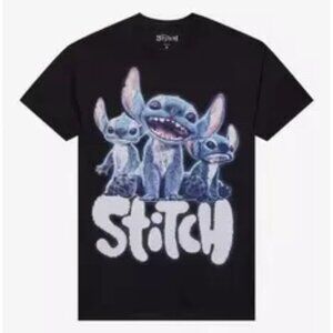 Disney Lilo & Stitch Triple Stitch Black Collage T-Shirt